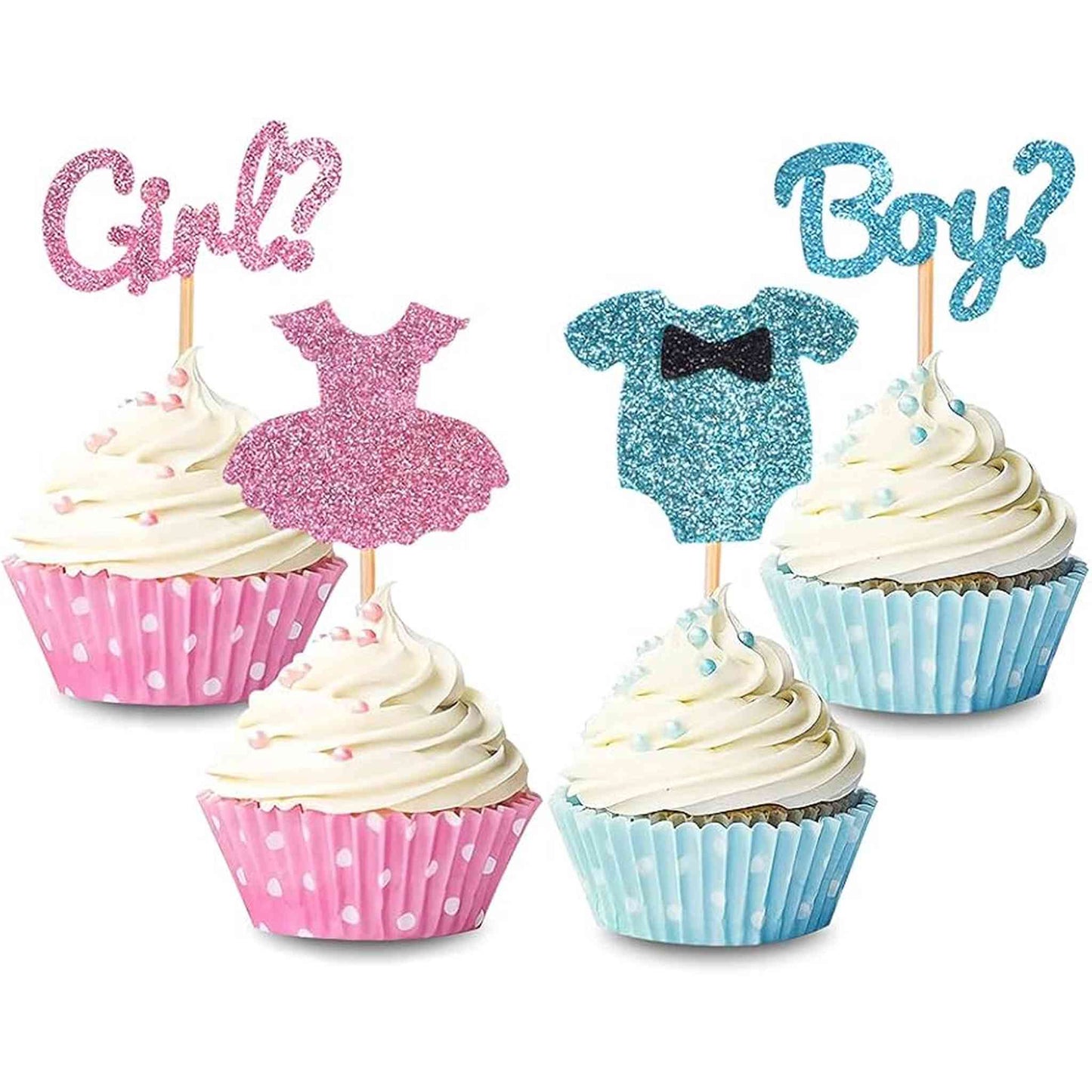 Gender Reveal Cupcake Toppers