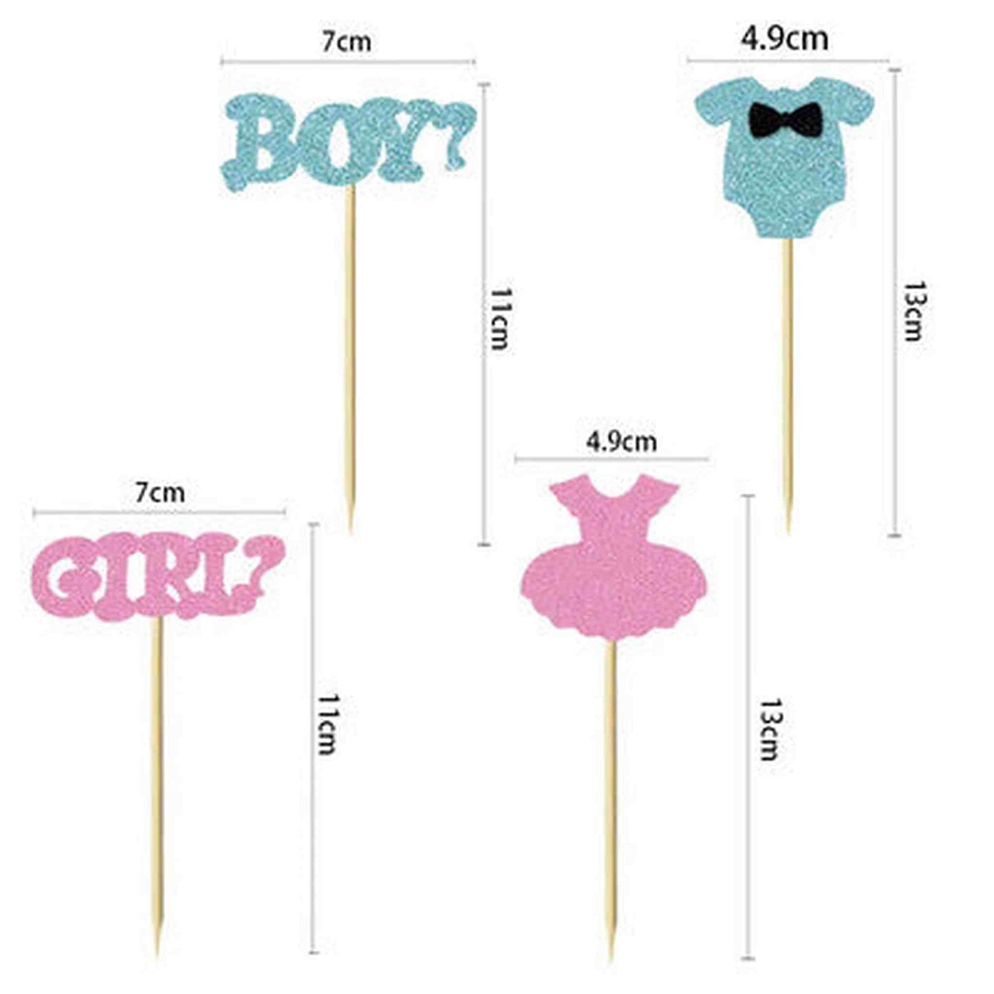 Gender Reveal Cupcake Toppers