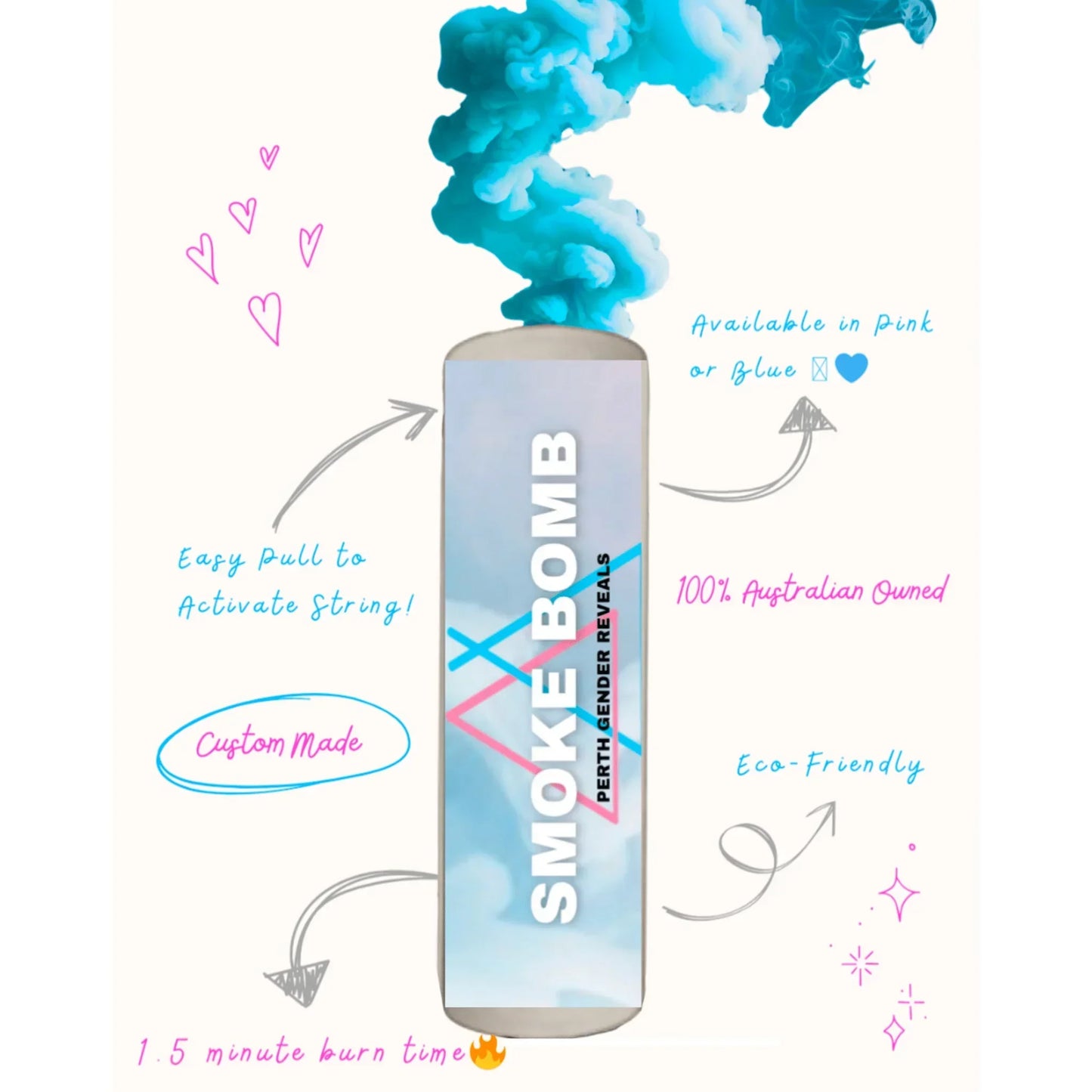 Gender Reveal Smoke Bomb Bundle - Perth Gender Reveals