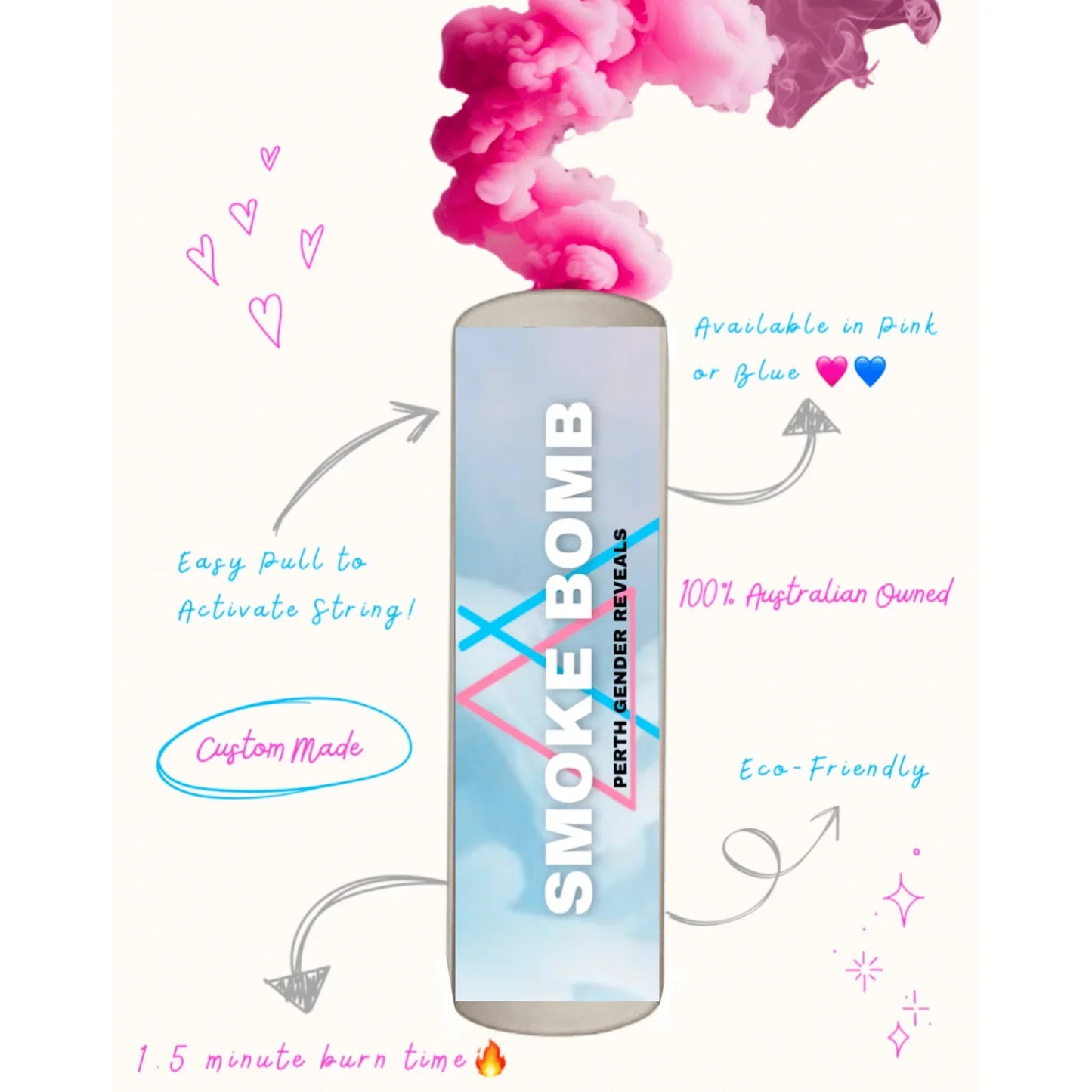 Gender Reveal Smoke Bomb Bundle - Perth Gender Reveals