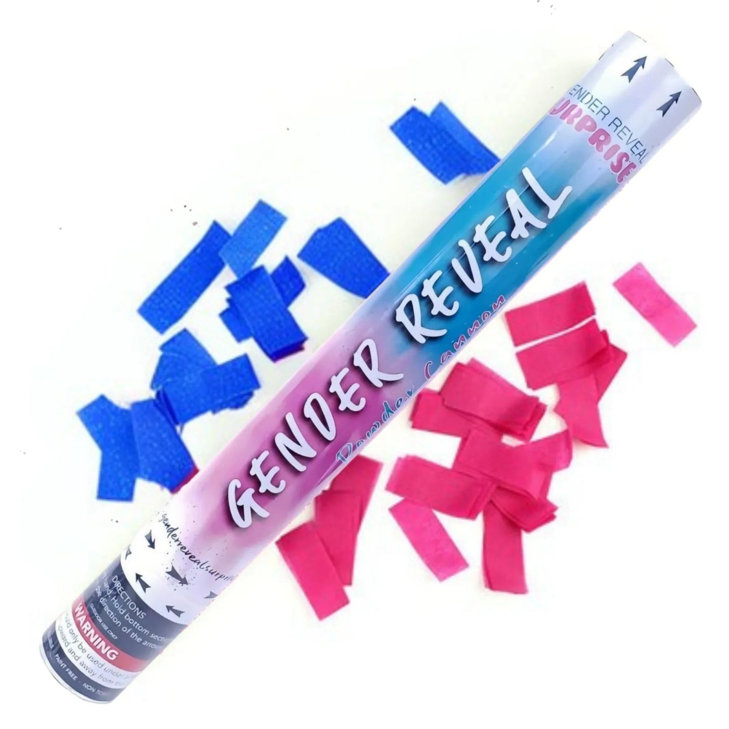 Gender Reveal Confetti Cannon 45cm - Perth Gender Reveals