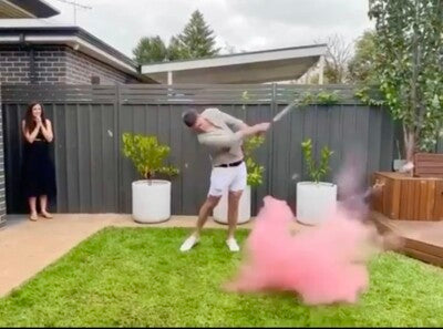 Sports Gender Reveal Baseball
