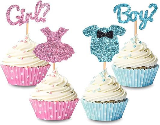 Gender Reveal Cupcake Toppers