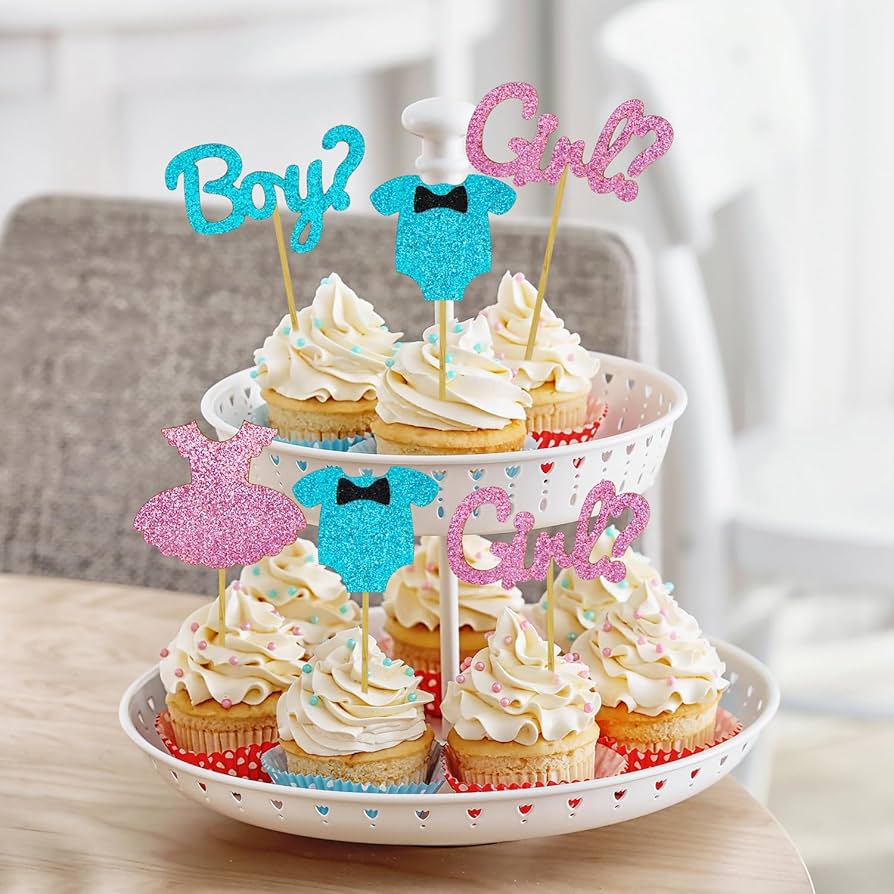 Gender Reveal Cupcake Toppers
