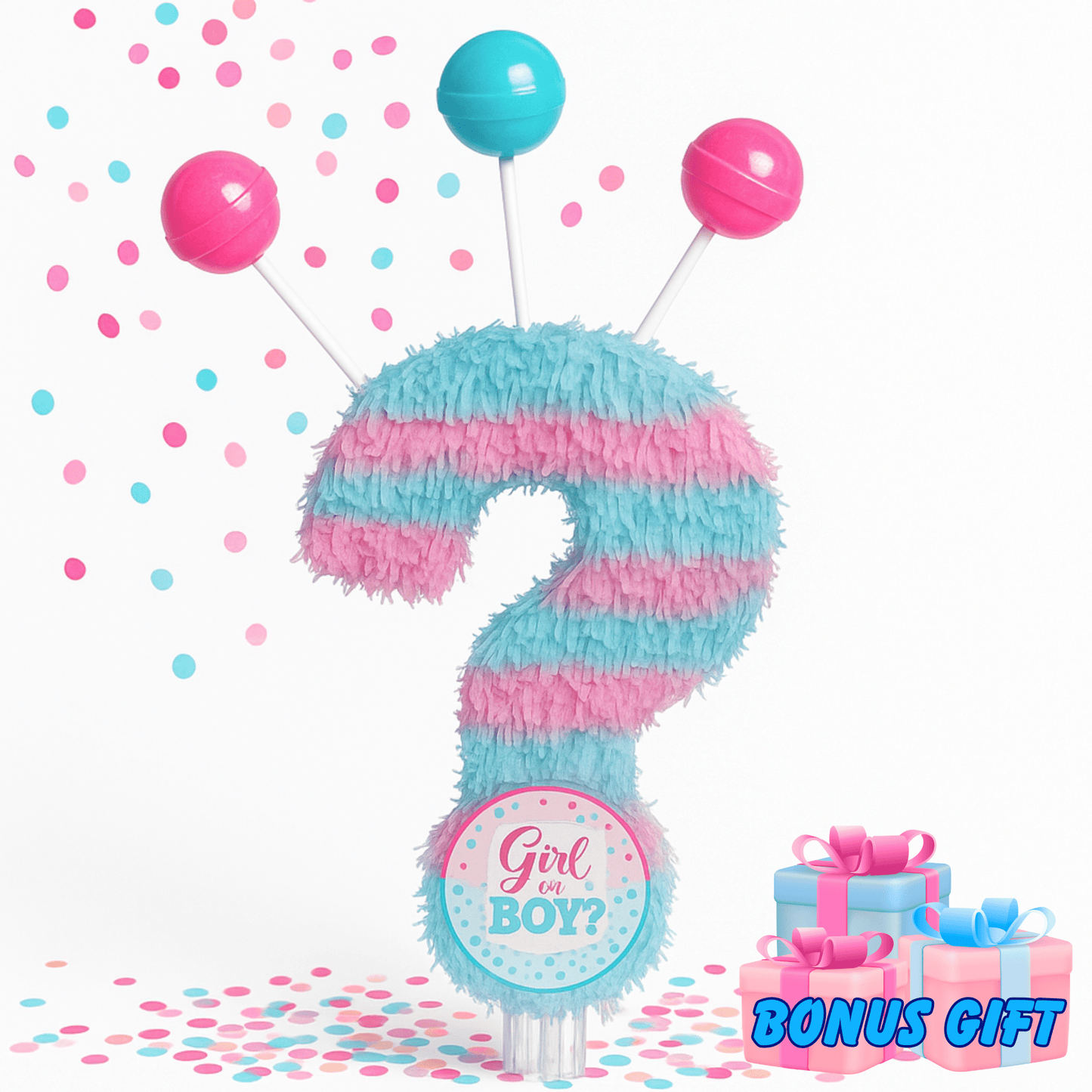 Gender Reveal Pull String Pinata (Pre-filled)