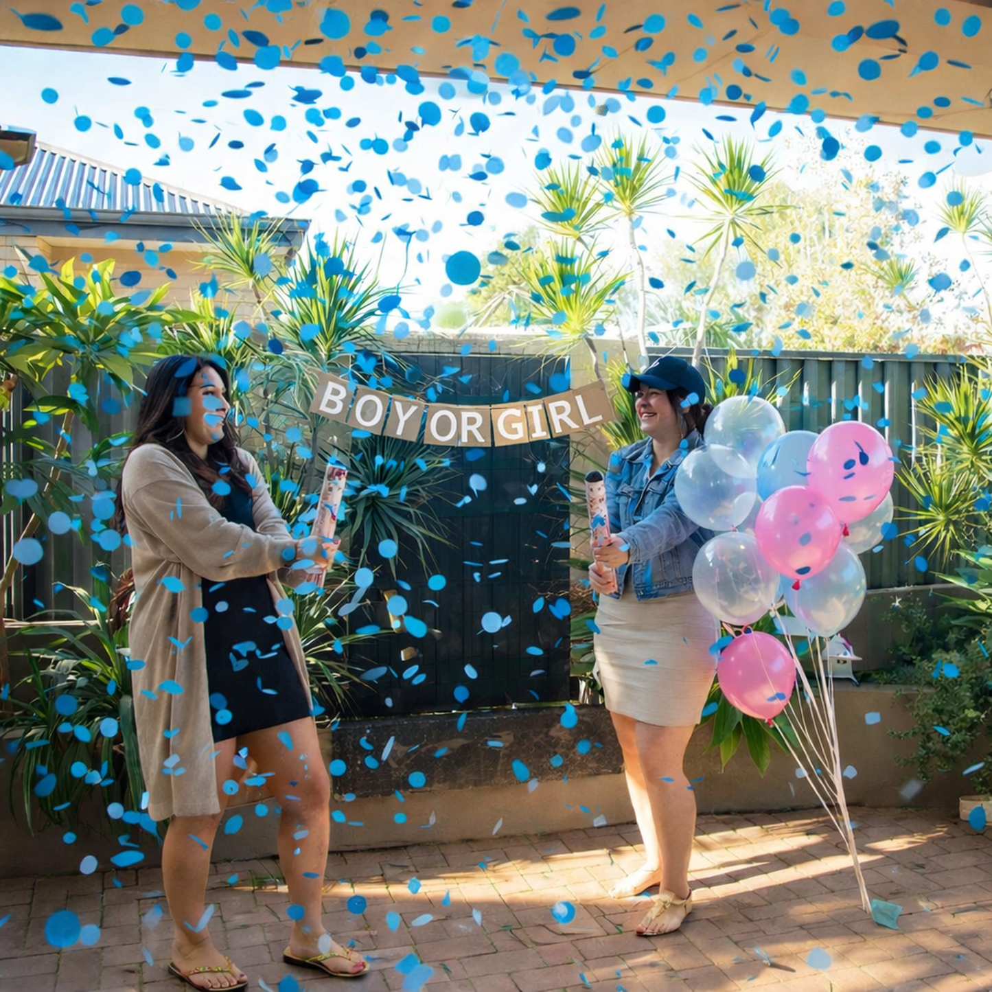 Gender Reveal Confetti Cannon 45cm - Perth Gender Reveals