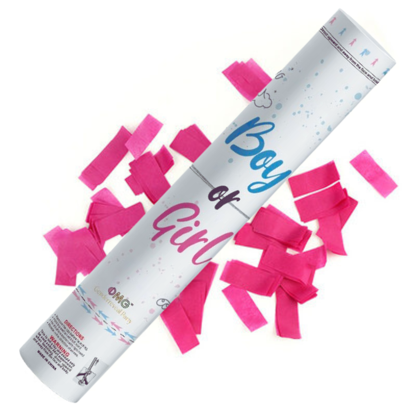 Gender Reveal Confetti Cannon 30cm - Perth Gender Reveals