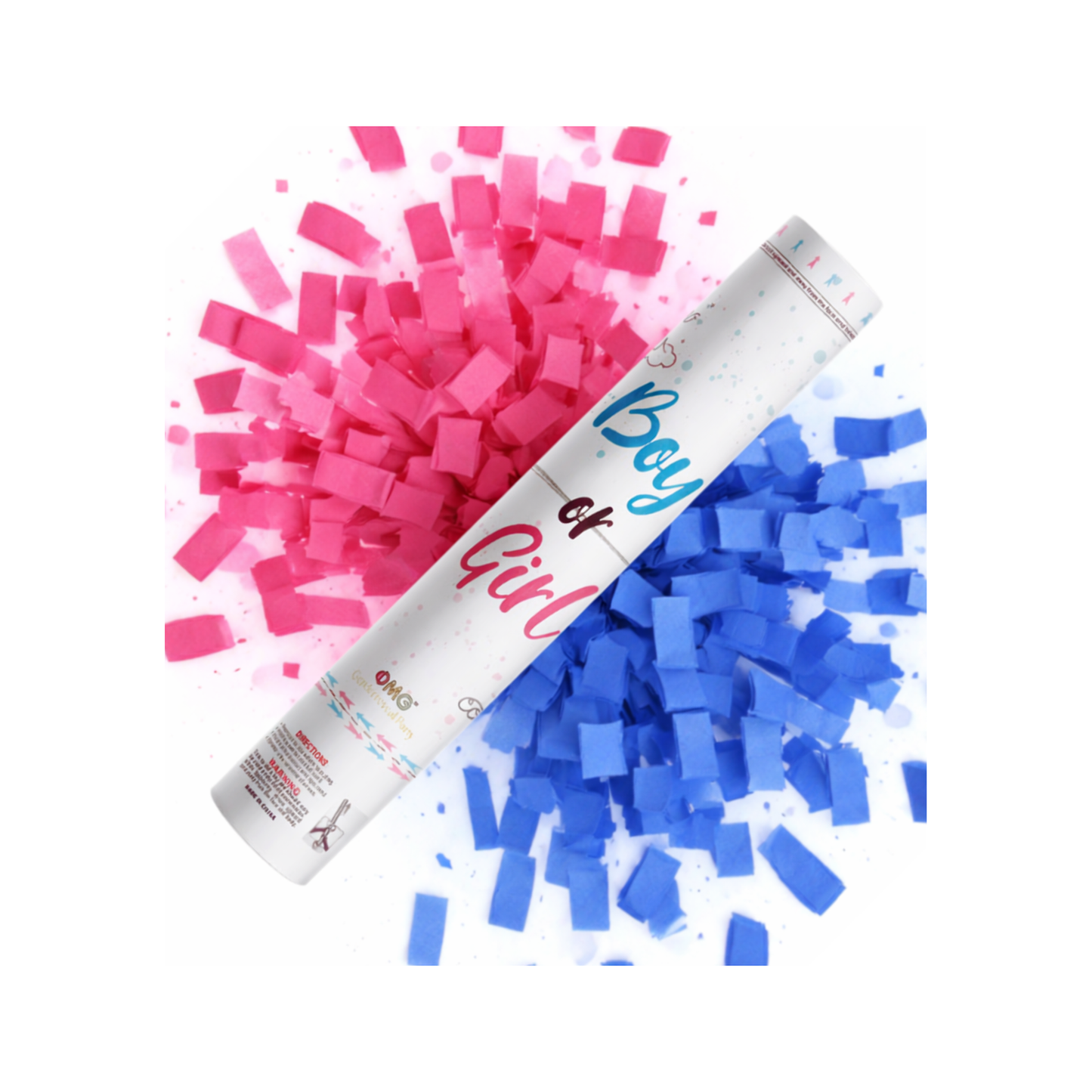 Gender Reveal Confetti Cannon 30cm - Perth Gender Reveals