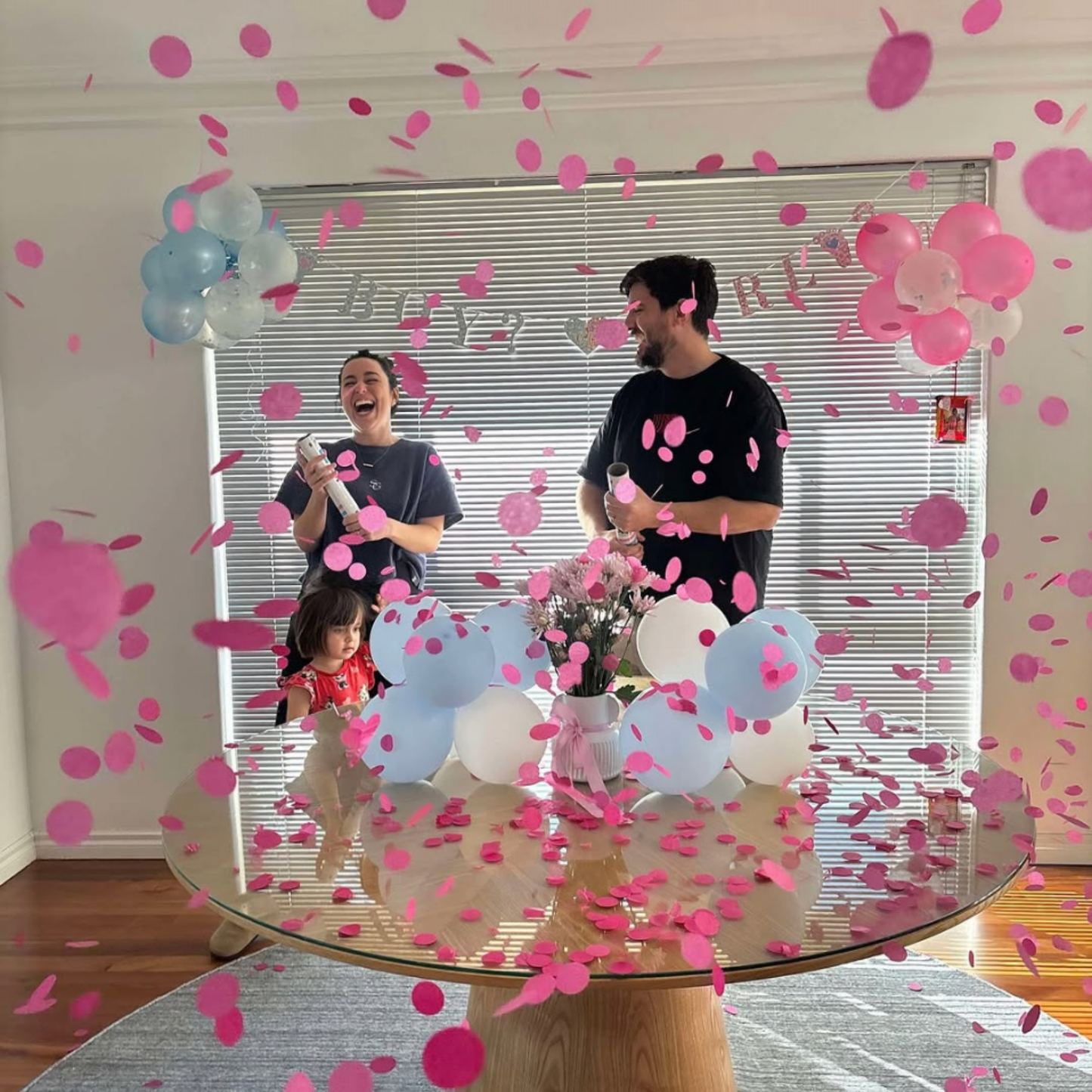 Gender Reveal Confetti Cannon 30cm - Perth Gender Reveals
