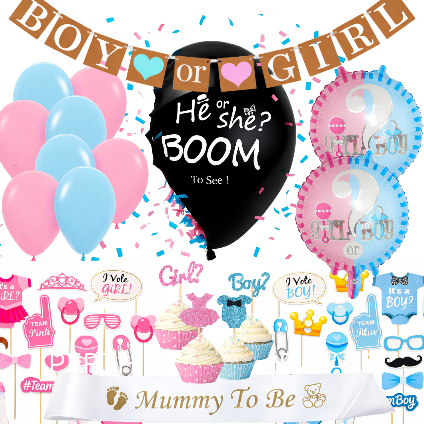 Gender Reveal Ultimate Decoration Pack - Perth Gender Reveals