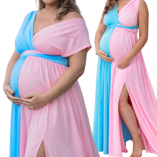 Gender Reveal Maxi Maternity Dress