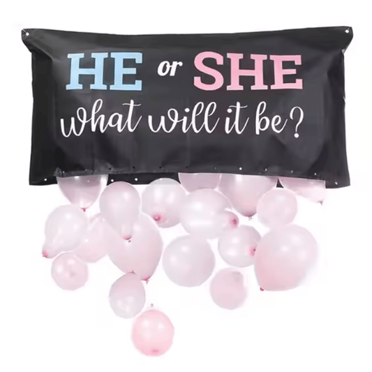 *NEW* Gender Reveal 'He or She' Balloon Drop Bag Surprise