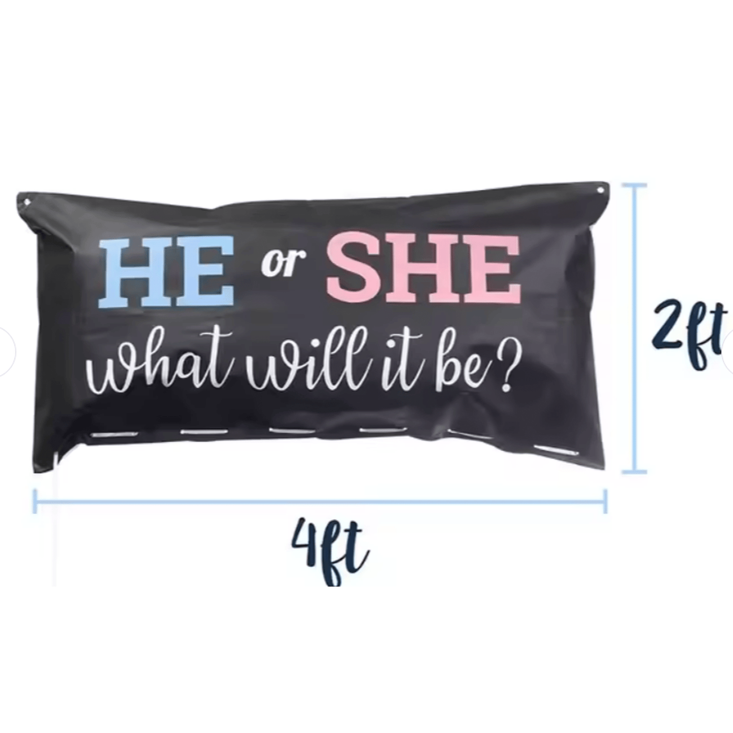 *NEW* Gender Reveal 'He or She' Balloon Drop Bag Surprise